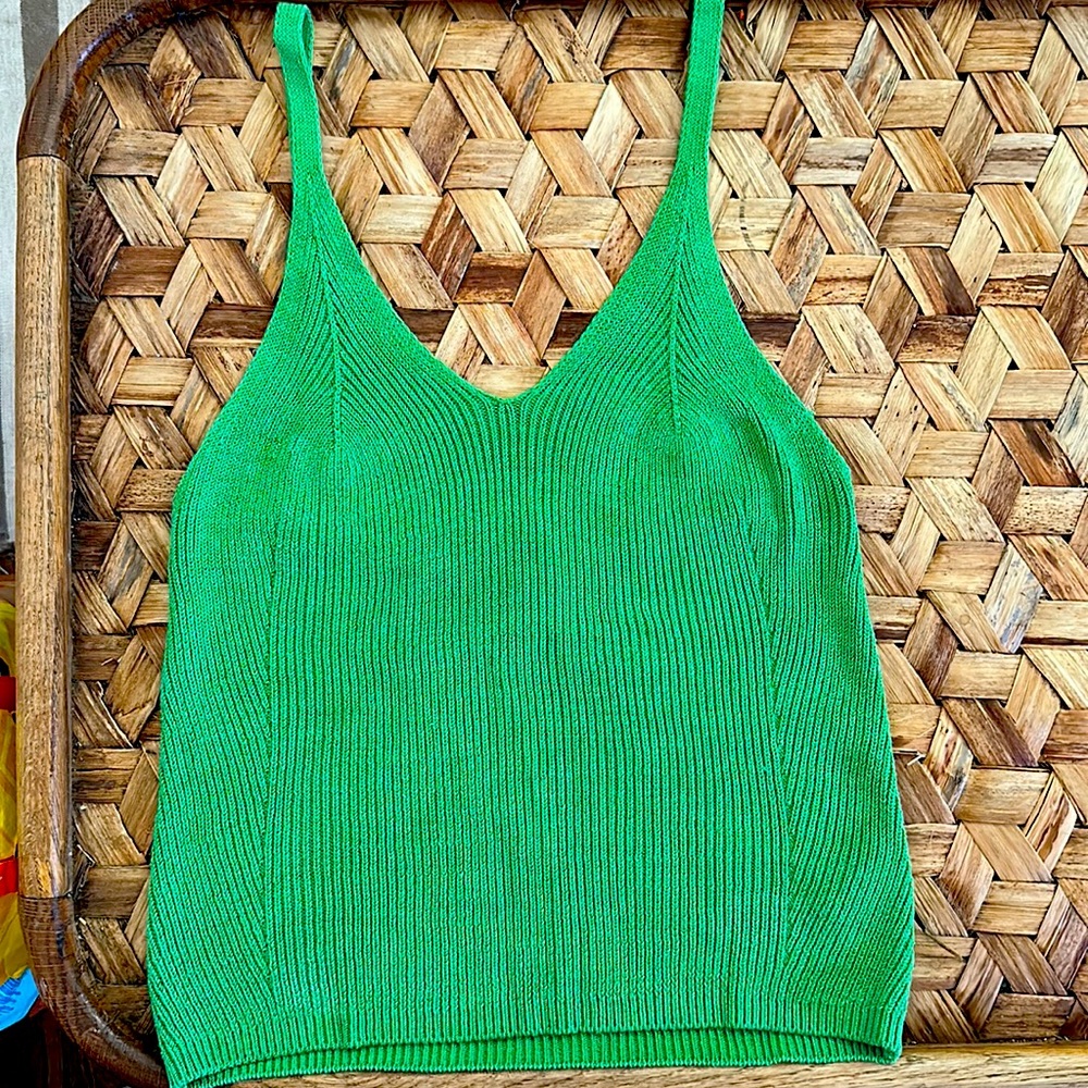 Maeve Green Woven Tank